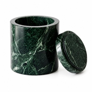 green marble storage jar airtight canister stone kitchen <b>container</b> luxury countertop organizer tea coffee sugar jar bathroom new - Product Image 1
