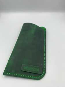 Soft Cowhide Leather Glasses Sleeve Genuine Pouch Luxury Slim Handmade Vintage Reading Spectacles <b>Case</b> Cover LGC-0081 - Product Image 6