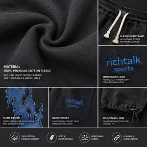 Pantalon de survêtement décontracté pour homme, noir, taille mi-haute, avec cordon élastique, séchage rapide et respirant, style hiver - Product Image 6