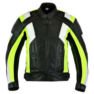 Blouson de moto homme tendance 2025, design personnalisé uni, couleurs vert, blanc, noir, nouveau style - Product Image 1
