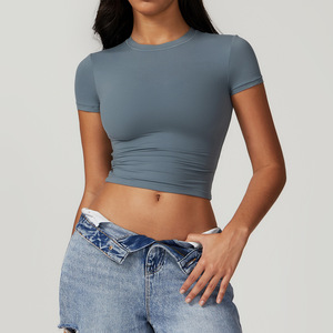 Dropshipping: Ropa Deportiva para Mujer, Tops Cortos de Gimnasio con Logotipo Personalizado, Ropa de Yoga, Ropa de Pilates, Camisetas Deportivas Cortas para Mujer - Product Image 6