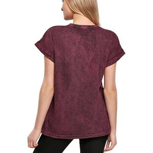Camisetas de mujer con lavado ácido de alta calidad, fabricadas en fábrica con tela suave, material de primera calidad, último diseño. - Product Image 2