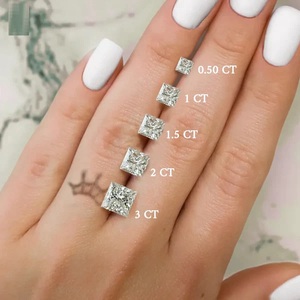 Princess Cut Solitaire CVD Floral <b>Ring</b> With Pave Band With IGI Certified VVS-VS Clarity Buy Direct From <b>Indian</b> Trusted Supplier. - Product Image 6