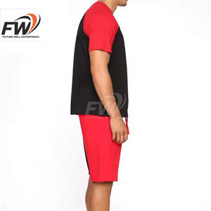 Ensemble short et t-shirt pour homme en coton, logo personnalisé imprimé, haute qualité, été, jogging, 2 pièces - Product Image 2