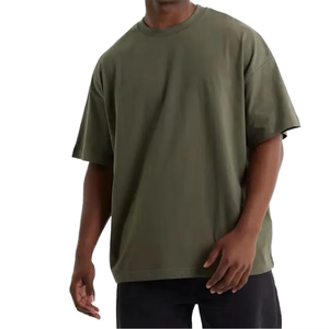 T-shirt oversize à épaules tombantes pour homme, streetwear décontracté, vente en gros - Product Image 1