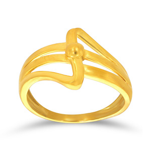 A Unique <b>Craft</b> Gold <b>Ring</b> Luxury Yellow Gold Contemporary Crossover Band <b>Ring</b> Elegant Geometric Fashion Jewelry for Women - Product Image 1