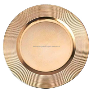 Assiette de Présentation Ronde 14 pouces, Compatible Lave-Vaisselle, en Métal Écologique, Réutilisable, Qualité Alimentaire, pour Événements - Product Image 1