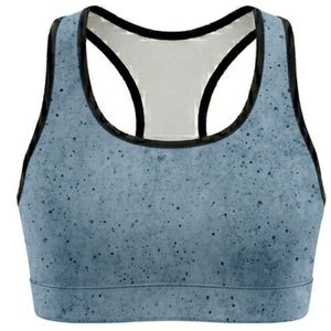 Women's Striped Breathable Racerback Sports Bra Scoop Neck Medium Support Spandex Polyester Yoga <b>Top</b> Seamless Design - Product Image 1