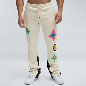 กางเกงผ้าคอตตอนปลายบานสำหรับผู้ชาย100% มืออาชีพโลโก้ตามสั่งสไตล์ลำลองระบายอากาศพร้อมโลโก้จากโรงงาน - Product Image 3