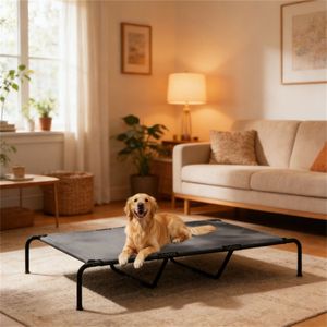 Stable Structure Large Gray Pet <b>Bed</b> <b>Comfortable</b> Home for Your Furry Friend - Product Image 1