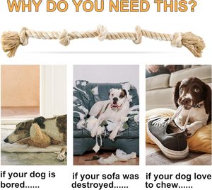 Fabricant en gros d'articles pour animaux de compagnie, jouets en corde pour chiens agressifs, jouets interactifs pour chiens, jouet en corde torsadée résistante avec 5 nœuds - Product Image 2