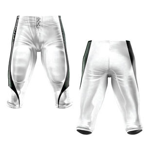 Ensemble d'uniformes de football américain unisexe personnalisés, maillot et pantalon sublimés, uniforme d'équipe de football rouge, uniforme pour joueurs adultes, manches courtes, devant - Product Image 5