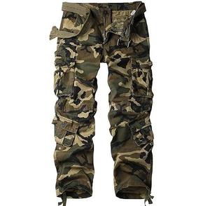 Pantalons cargo en coton personnalisés avec logo, pantalons cargo multi-poches pour hommes, streetwear, faible MOQ, approvisionnement en gros - Product Image 1