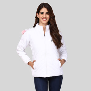 Blouson d'hiver élégant pour filles, nouveau design, coupe moderne, imprimé uni, col à capuche, laine, séchage rapide, haute qualité - Product Image 3