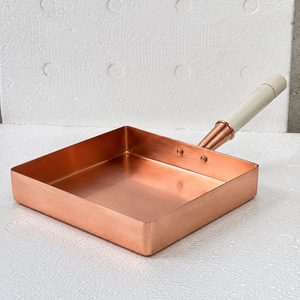 Sartén Cuadrada de Cobre Puro Hecha a Mano para Tamagoyaki, Sartén de Cobre con Mango de Madera, Sartén Japonesa para Omelette, Sartén Antiadherente, OEM ODM - Product Image 2