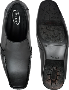 Chaussures mocassins en cuir véritable noir, souples, couleur unie, confortables, à enfiler, décontractées, formelles, pour le bureau, toutes saisons - Product Image 4