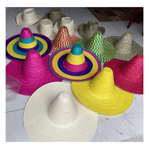 Mexico <b>Hat</b> <b>Straw</b> made from natural <b>straw</b> material for sun protection outdoor wear and costume styling, handcrafted in Vietnam - Product Image 1