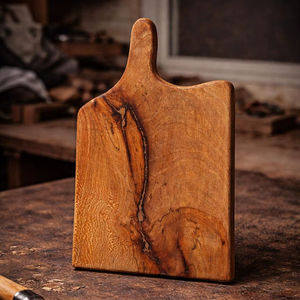 Planche à découper en bois d'acacia de qualité supérieure, artisanale, durable et élégante, avec poignée, idéale pour les charcuteries - Product Image 1
