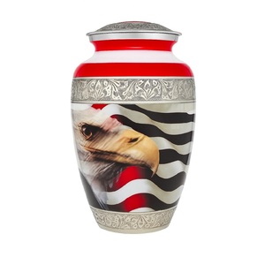 Funeral Supplies Modern Brass Cremation Urn for Human Ashes Handmade 3-4L Capacity Bright Surface Customized Tabletop <b>Vase</b> - Product Image 4