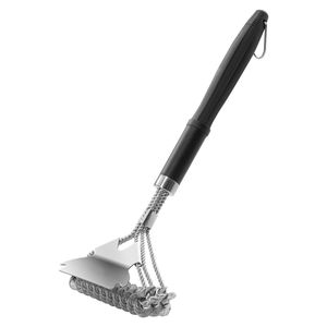 Spazzola Raschietto per Barbecue in Acciaio Inossidabile con Filo Intrecciato, Strumento per Griglie Esterne con Spazzole Senza Setole per Griglie in Porcellana - Product Image 2