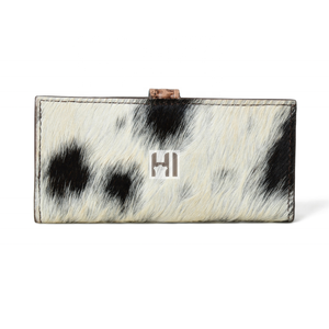 Portefeuille à trois volets en cuir de vachette avec logo personnalisé pour femmes, style western, porte-cartes RFID - Product Image 3