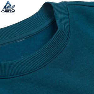 Sweat-shirt à col rond personnalisé OEM pour homme, en molleton épais, coton lourd, épaules tombantes, uni, coupe oversize - Product Image 5