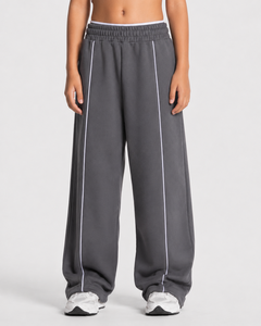 Pantalon de jogging décontracté surdimensionné en molleton respirant pour fille, avec motif Graphite Contrastline personnalisé - Product Image 1