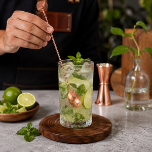 Cuillère à cocktail en cuivre avec manche torsadé, mélangeur pour barman, agitateur pour long drink, pour bar, café, mocktail, maison, cuisine - Product Image 4