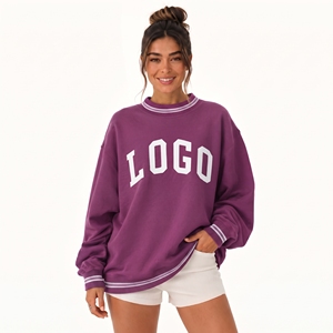 Custom Logo Women's Soft Cotton Mock Neck Streetwear Embroidered <b>Jumper</b> Fleece Oversized Pullover Women Mockneck Sweatshirt - Product Image 1