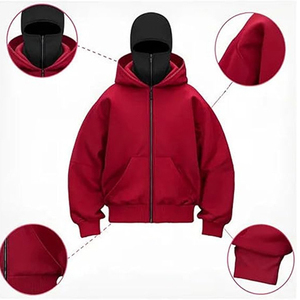 Custom Men <b>Full</b> <b>Zip</b> Hoodie Heavyweight Cotton 100% Premium Quality Oversized Streetwear <b>Sweatshirt</b> New Trendy Style For Unisex - Product Image 6