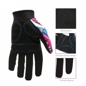 Professional Customized Logo Printing Full Finger Coverage Lightweight Racing <b>Gloves</b> with Latest Design for Motocross - Product Image 2