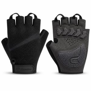 KhumBro <b>Half</b> Finger Cycling Gloves Gel Padding Adjustable Wrist Strap Quick Drying Breathable Non <b>Slip</b> Design Polyester for Men - Product Image 2