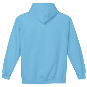 Pink Graphic <b>Light</b> Blue Hoodie <b>Circle</b> Embroidered Fleece Pullover Sweatshirt Long Sleeve Unisex Casual Winter Fashion Apparel - Product Image 2