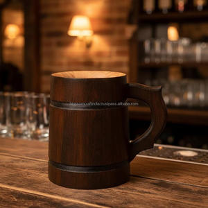 Taza de Café de Madera Hecha a Mano, Calidad Premium de Exportación de la India, Diseño Tradicional, Artículo de Vajilla - Product Image 2