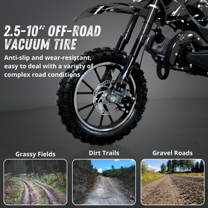 Vente directe d'usine, moto à essence Yaztor 49cc 2 temps pour enfants, mini moto tout-terrain, plusieurs couleurs - Product Image 6