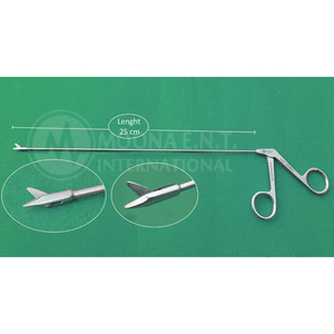 Pinces micro-laryngées manuelles ENT, lot de 5 pièces, longueur de travail 25 cm/250 mm et 2 mm pour la gorge, instruments chirurgicaux - Product Image 2