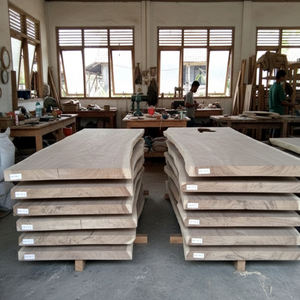 Mesa de Isla para Sala de Conferencias de Madera de Acacia Suar de Alta Gama, Moderna, Ecológica, con Borde Curvo Natural, para Apartamento o Vestíbulo - Product Image 6