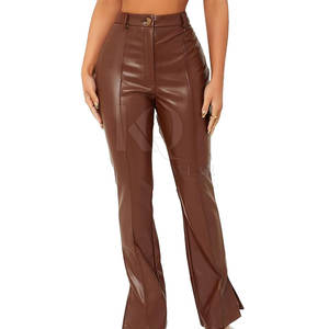 Pantalones de cuero modernos para mujer, corte ajustado, diseño de talle alto, para fiestas, salidas nocturnas y moda diaria con confianza. - Product Image 4