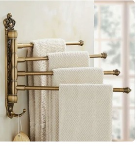 Toallero de Pared de Latón, Redondo, Estilo Tradicional, Acabado Metálico Resistente al Óxido - Product Image 5
