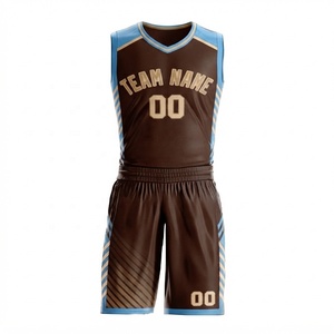 Maillot de basket-ball réversible personnalisé et pas cher en polyester 100% respirant pour adultes, toutes saisons - Product Image 1