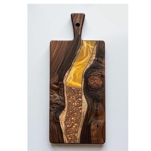 Tabla de cortar de madera más popular, juego personalizado con cuchillo, tabla de cortar de resina epoxi para queso, frutas y verduras - Product Image 6