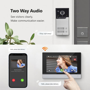 <span class=keywords><strong>Kit</strong></span> de <span class=keywords><strong>Videoportero</strong></span> PoE Impermeable con WiFi Tuya, Monitor Táctil IPS de 7 Pulgadas, Intercomunicador de 2MP para Apartamento - Product Image 4