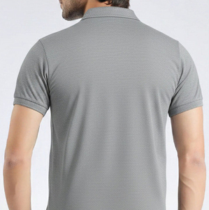Men's Short Sleeve for Shirt Navy <b>Orange</b> Trim 100% Cotton Pique Casual Breathable Print Pocket Anti-Wrinkle Knitted Design - Product Image 2