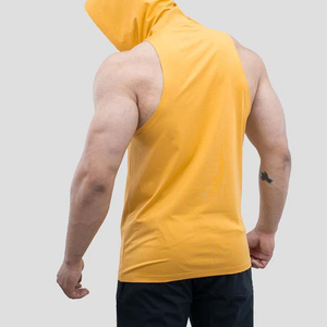 Débardeur à capuche sans manches personnalisé pour homme avec cordon de serrage - Product Image 4