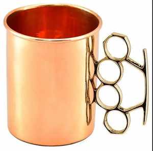 Tazas de Cobre para Cócteles con Acabado Martillado, Taza Mule de Acero Inoxidable con Asa de Tubo - Product Image 5
