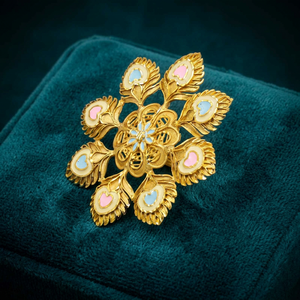 แหวนแฟชั่นขายส่ง แหวนนิ้วแบบดั้งเดิม ชุบทอง 14K18K24K ไมครอน แหวนนิ้วแต่งงานสไตล์แอฟริกันและดูไบ - Product Image 4