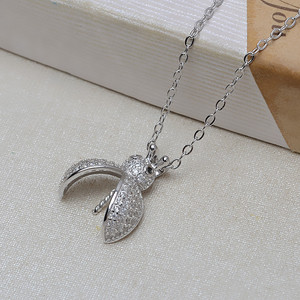 S925 Silver Chain Bee Empty <b>Tray</b> Animal Shaped Silver Pendant 9-10 Pearl Accessorios DIY <b>Jewelry</b> <b>Jewelry</b> Findings Components - Product Image 5