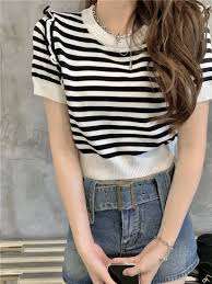 Camiseta de Manga Corta para Mujer, Cuello Redondo, Algodón, Verano, Informal, Tejido Suave, Transpirable, Cómoda y Elegante - Product Image 3