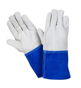 Gants de travail en cuir antidérapants durables avec manchette droite et finition lisse pour une protection confortable des mains à usage général - Product Image 4