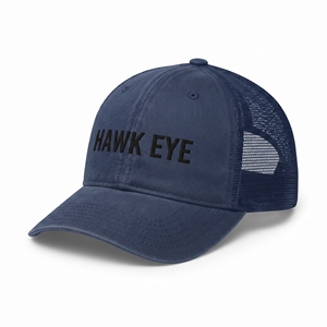Gorra Trucker de Malla Ojo de Halcón Ajustable Unisex Casual con Diseño de Letras Bordadas en la Parte Delantera para Usar en las Cuatro Estaciones - Product Image 1